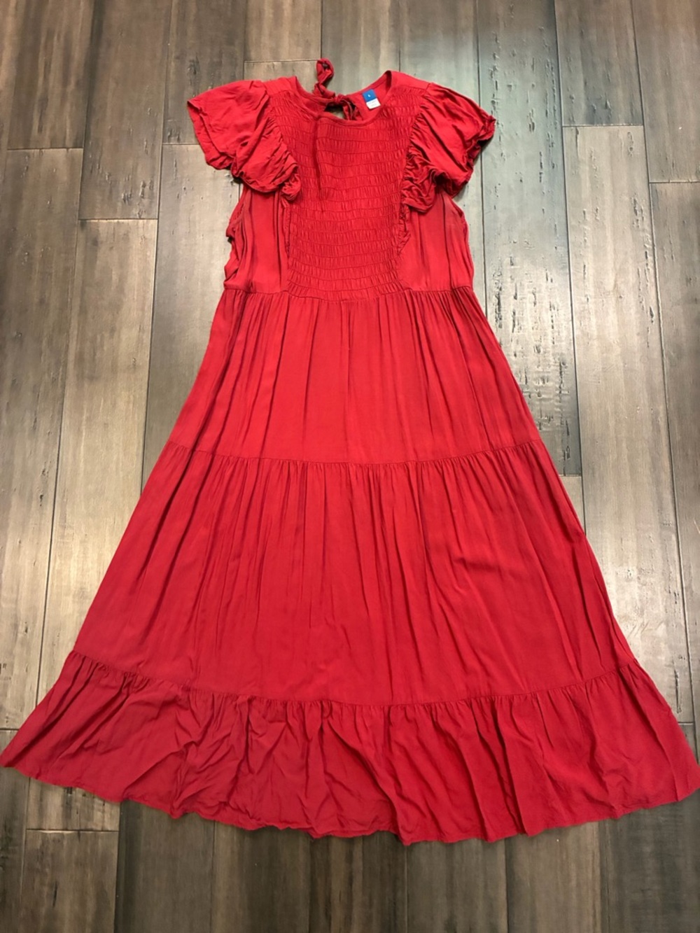 Old Navy Women’s size large Smocked Ruffled Tiered Maxi Dress